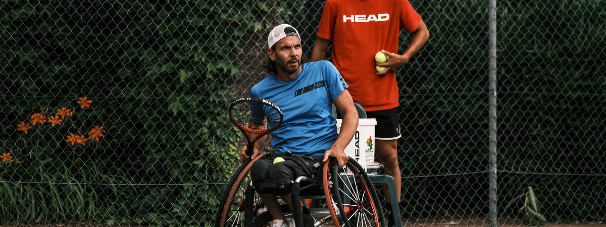 Olivier Barselo à l'Open Sopra Steria en para-tennis