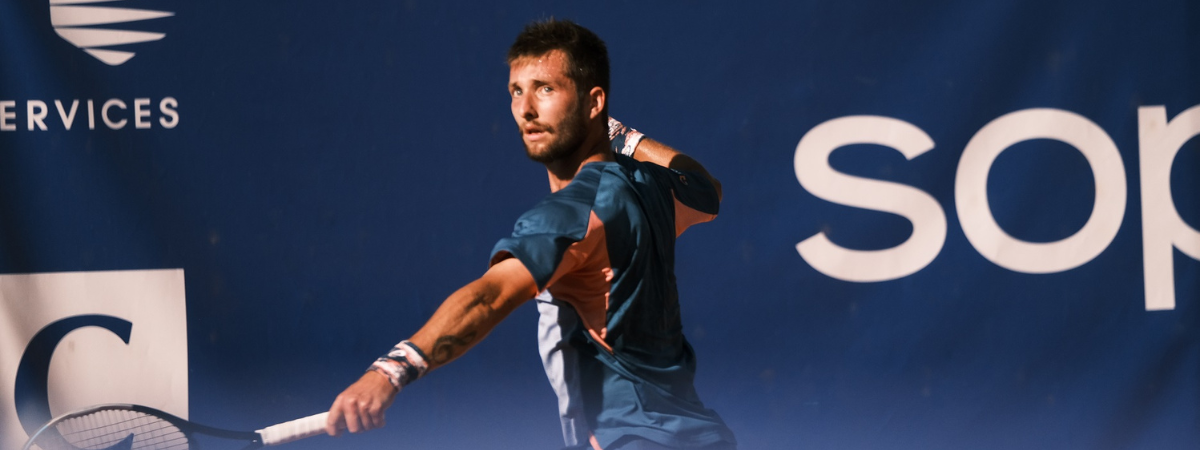 Corentin Moutet à l'Open Sopra Steria