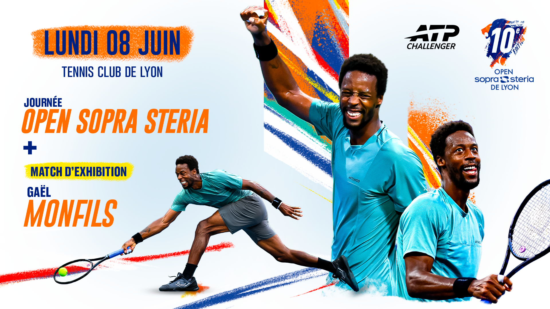 Lundi 08 juin : matchs Open Sopra Steria + exhibition Gaël Monfils
